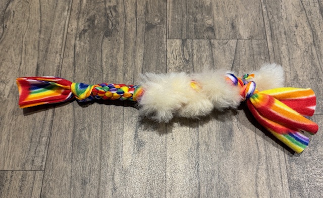 Fleece Sheepy Tuggy - Dog (Rainbow)