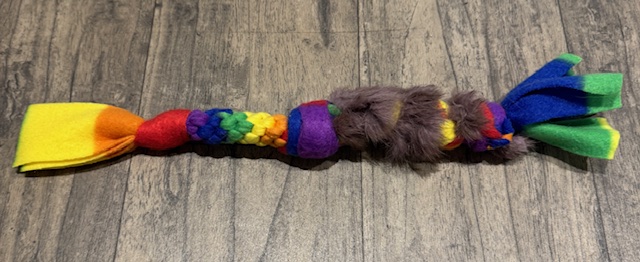 Fleece Bunny Tuggy - Dog (Rainbow)